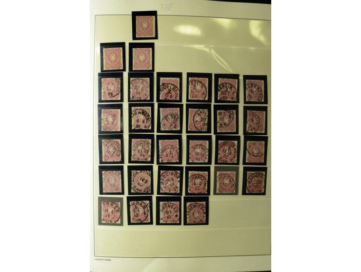 1180/89, Pfennig, gestempelte, postfrische und ungebrauchte Sammlung, teils auf Briefstücken und Briefen, dabei Mi.-Nr. 39 ha