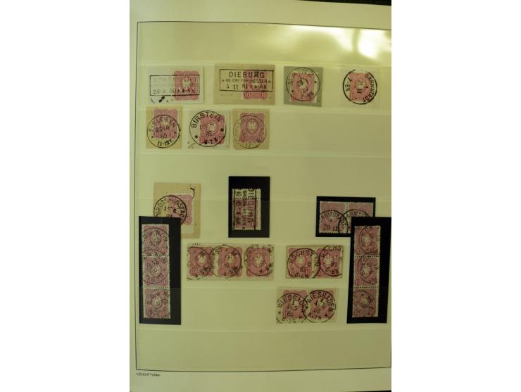 1180/89, Pfennig, gestempelte, postfrische und ungebrauchte Sammlung, teils auf Briefstücken und Briefen, dabei Mi.-Nr. 39 ha