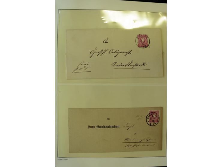 1180/89, Pfennig, gestempelte, postfrische und ungebrauchte Sammlung, teils auf Briefstücken und Briefen, dabei Mi.-Nr. 39 ha