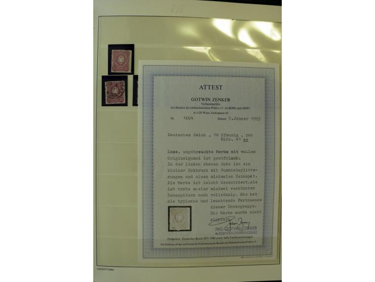 1180/89, Pfennig, gestempelte, postfrische und ungebrauchte Sammlung, teils auf Briefstücken und Briefen, dabei Mi.-Nr. 39 ha