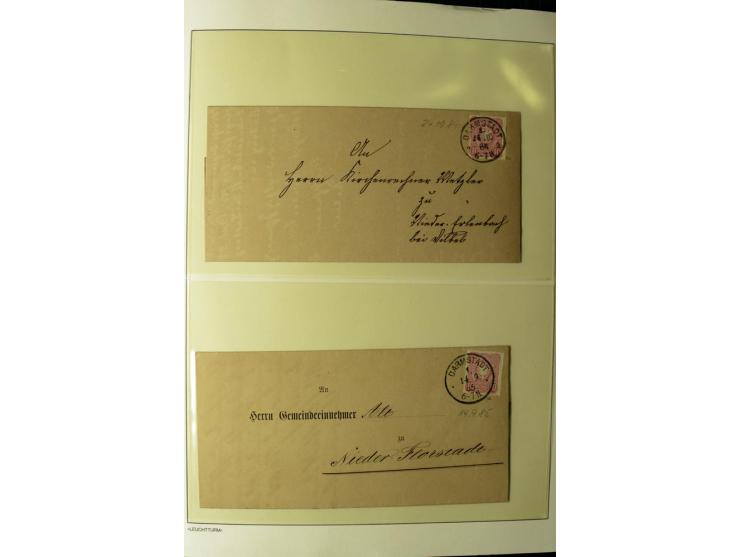 1180/89, Pfennig, gestempelte, postfrische und ungebrauchte Sammlung, teils auf Briefstücken und Briefen, dabei Mi.-Nr. 39 ha