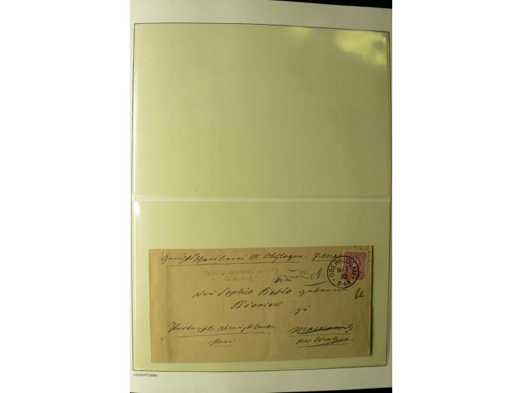 1180/89, Pfennig, gestempelte, postfrische und ungebrauchte Sammlung, teils auf Briefstücken und Briefen, dabei Mi.-Nr. 39 ha