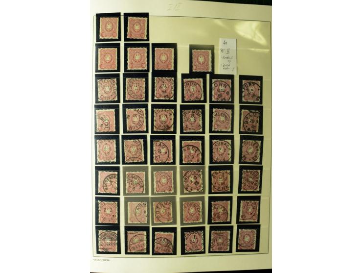 1180/89, Pfennig, gestempelte, postfrische und ungebrauchte Sammlung, teils auf Briefstücken und Briefen, dabei Mi.-Nr. 39 ha