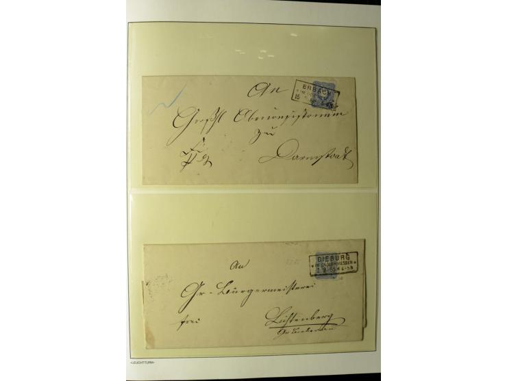 1180/89, Pfennig, gestempelte, postfrische und ungebrauchte Sammlung, teils auf Briefstücken und Briefen, dabei Mi.-Nr. 39 ha