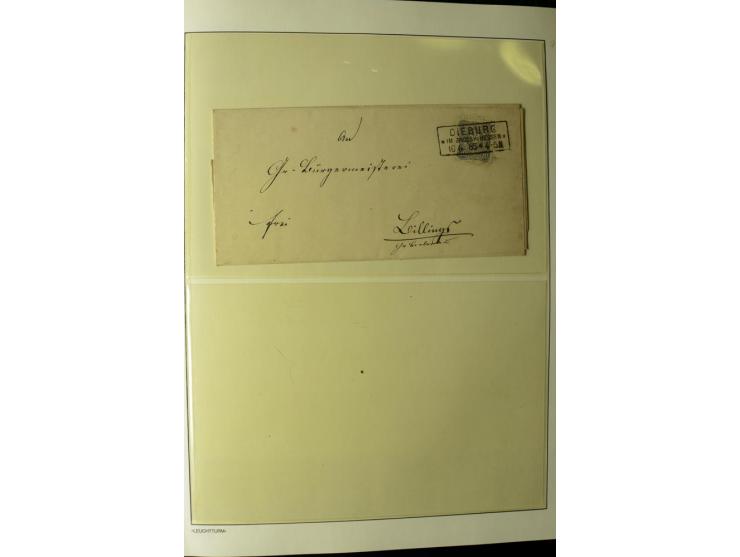 1180/89, Pfennig, gestempelte, postfrische und ungebrauchte Sammlung, teils auf Briefstücken und Briefen, dabei Mi.-Nr. 39 ha