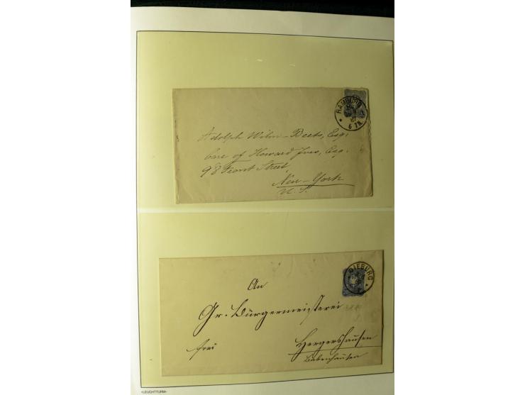 1180/89, Pfennig, gestempelte, postfrische und ungebrauchte Sammlung, teils auf Briefstücken und Briefen, dabei Mi.-Nr. 39 ha