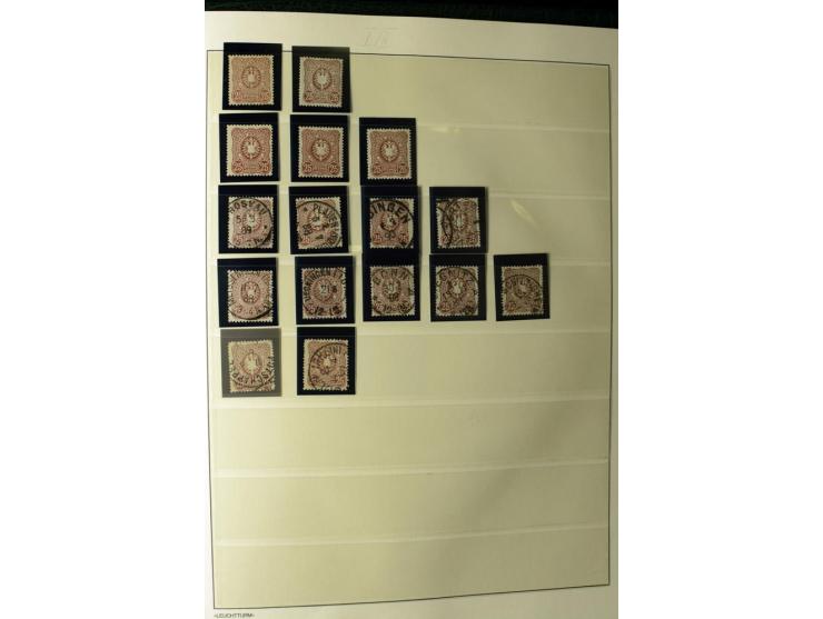 1180/89, Pfennig, gestempelte, postfrische und ungebrauchte Sammlung, teils auf Briefstücken und Briefen, dabei Mi.-Nr. 39 ha