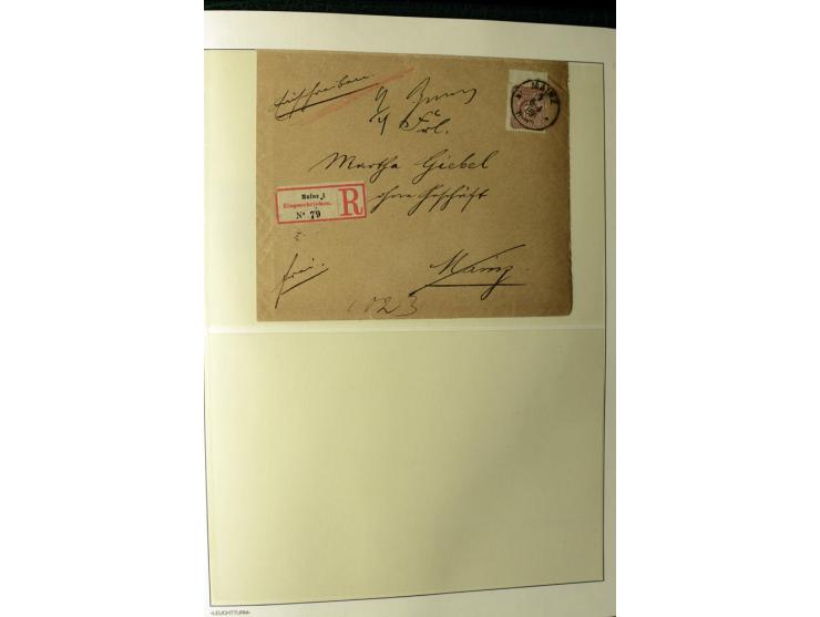 1180/89, Pfennig, gestempelte, postfrische und ungebrauchte Sammlung, teils auf Briefstücken und Briefen, dabei Mi.-Nr. 39 ha