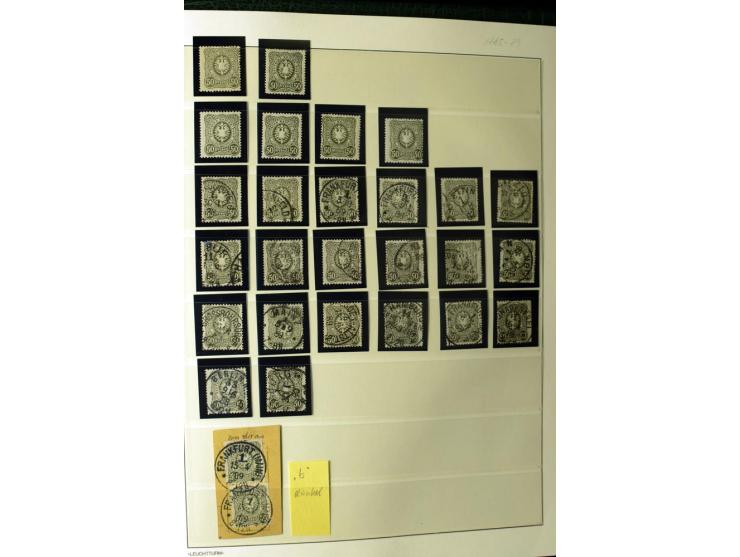 1180/89, Pfennig, gestempelte, postfrische und ungebrauchte Sammlung, teils auf Briefstücken und Briefen, dabei Mi.-Nr. 39 ha