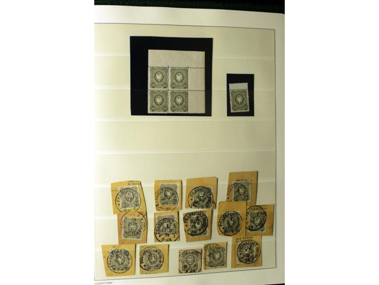 1180/89, Pfennig, gestempelte, postfrische und ungebrauchte Sammlung, teils auf Briefstücken und Briefen, dabei Mi.-Nr. 39 ha