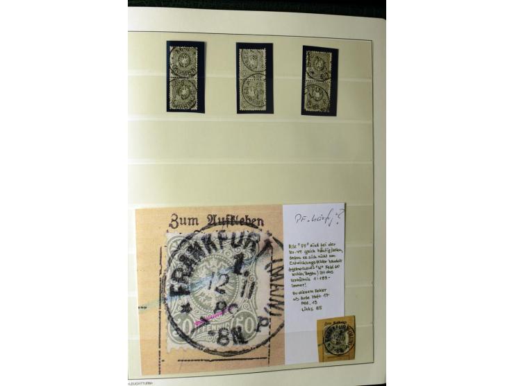 1180/89, Pfennig, gestempelte, postfrische und ungebrauchte Sammlung, teils auf Briefstücken und Briefen, dabei Mi.-Nr. 39 ha