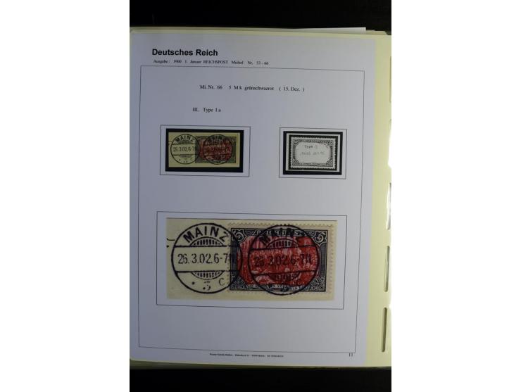 1900/1922, umfangreiche, gestempelte Sammlung "Germania" inkl. den Ausgaben aus der Infla-Zeit mit vielen besseren Marken, Fa