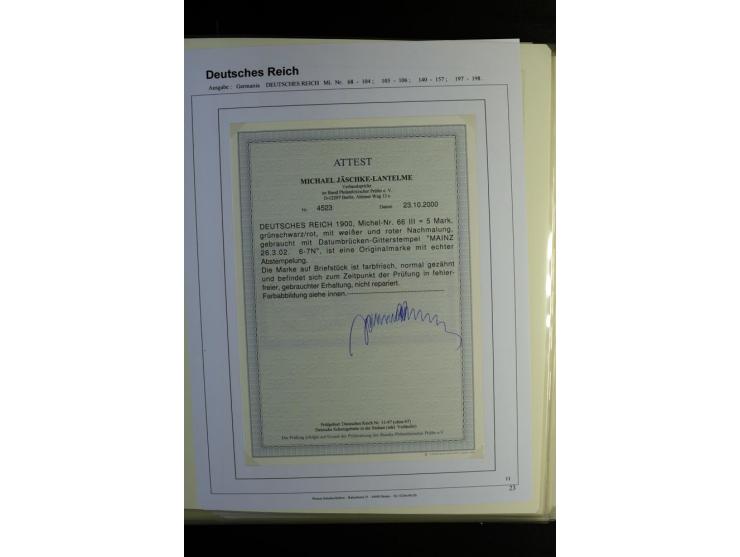 1900/1922, umfangreiche, gestempelte Sammlung "Germania" inkl. den Ausgaben aus der Infla-Zeit mit vielen besseren Marken, Fa