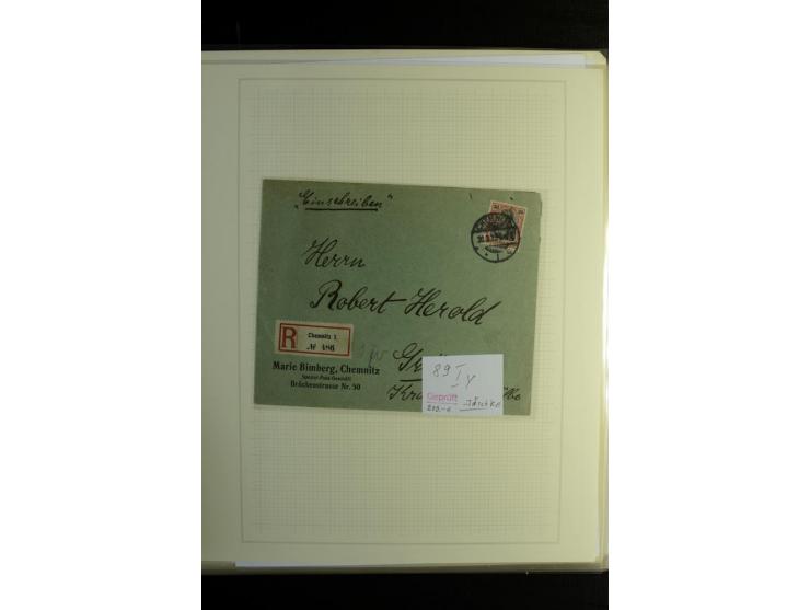 1900/1922, umfangreiche, gestempelte Sammlung "Germania" inkl. den Ausgaben aus der Infla-Zeit mit vielen besseren Marken, Fa