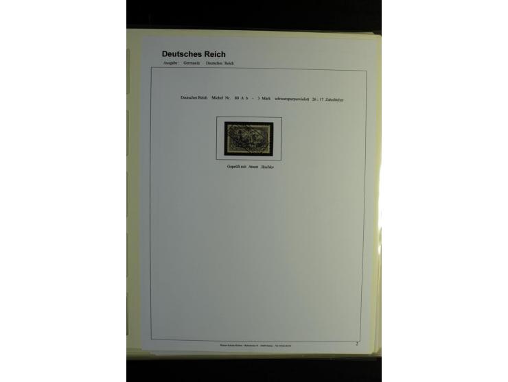 1900/1922, umfangreiche, gestempelte Sammlung "Germania" inkl. den Ausgaben aus der Infla-Zeit mit vielen besseren Marken, Fa