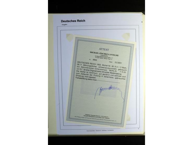 1900/1922, umfangreiche, gestempelte Sammlung "Germania" inkl. den Ausgaben aus der Infla-Zeit mit vielen besseren Marken, Fa