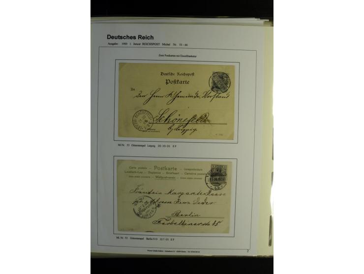 1900/1922, umfangreiche, gestempelte Sammlung "Germania" inkl. den Ausgaben aus der Infla-Zeit mit vielen besseren Marken, Fa