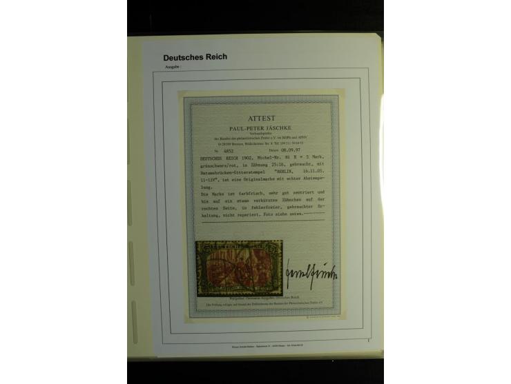 1900/1922, umfangreiche, gestempelte Sammlung "Germania" inkl. den Ausgaben aus der Infla-Zeit mit vielen besseren Marken, Fa
