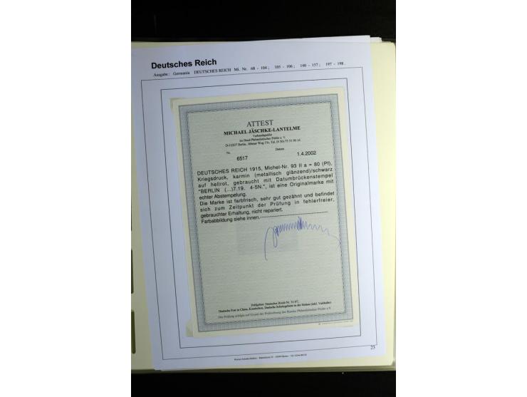 1900/1922, umfangreiche, gestempelte Sammlung "Germania" inkl. den Ausgaben aus der Infla-Zeit mit vielen besseren Marken, Fa