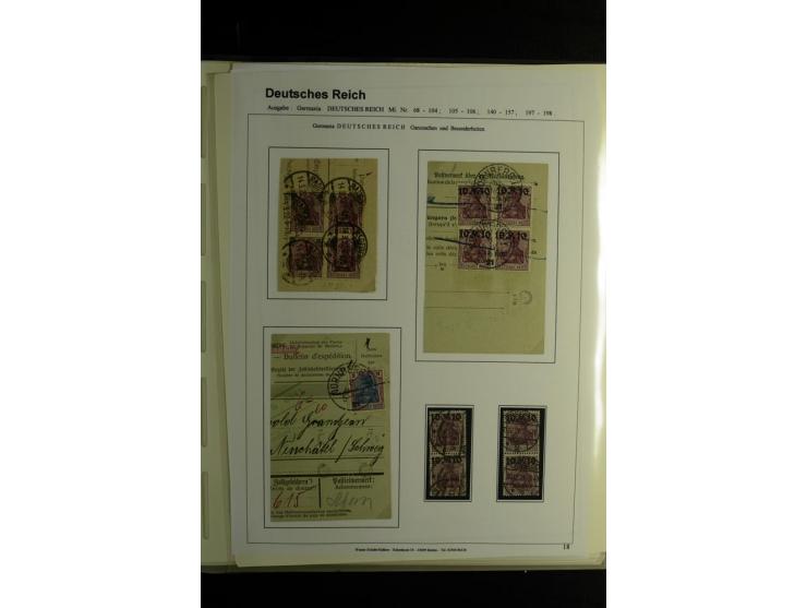 1900/1922, umfangreiche, gestempelte Sammlung "Germania" inkl. den Ausgaben aus der Infla-Zeit mit vielen besseren Marken, Fa