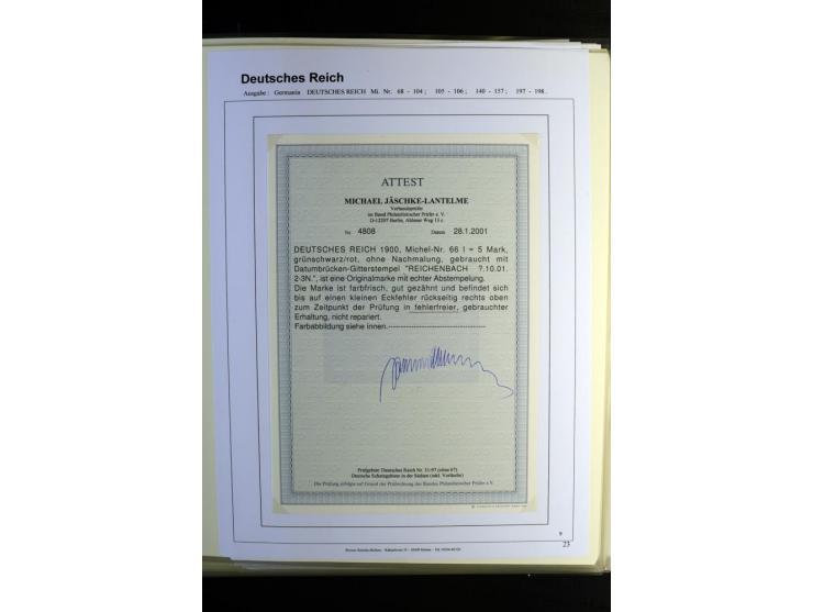 1900/1922, umfangreiche, gestempelte Sammlung "Germania" inkl. den Ausgaben aus der Infla-Zeit mit vielen besseren Marken, Fa