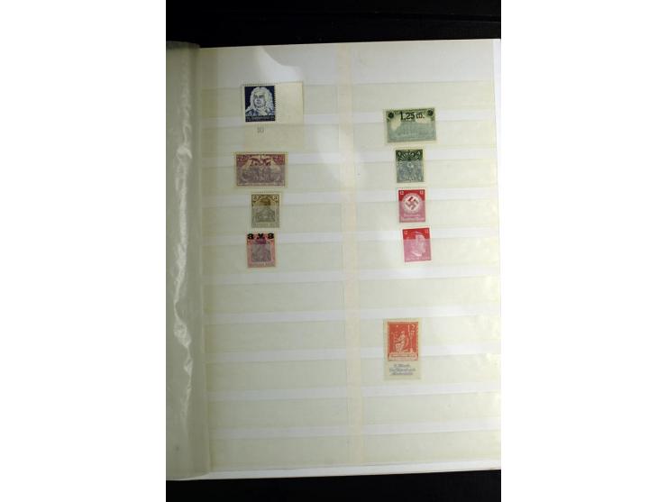 1900/45, postfrische und ungebrauchte reichhaltige Sammlung mit guten Werten, Sätzen und Blocks