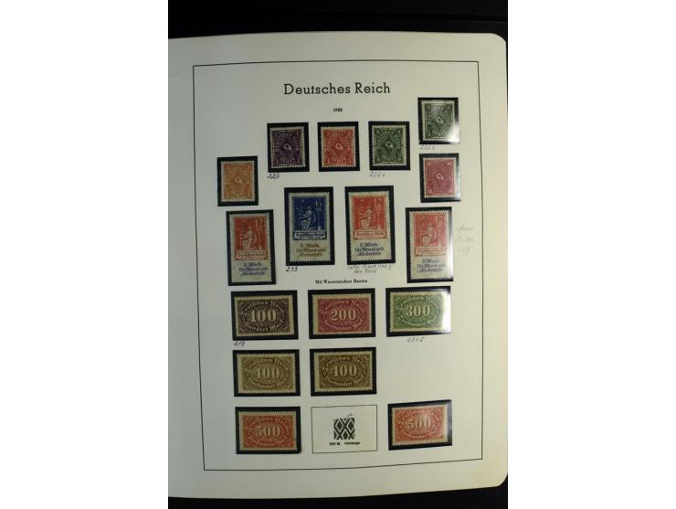 1900/45, postfrische und ungebrauchte reichhaltige Sammlung mit guten Werten, Sätzen und Blocks