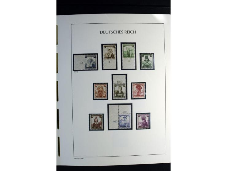 1900/45, postfrische und ungebrauchte reichhaltige Sammlung mit guten Werten, Sätzen und Blocks