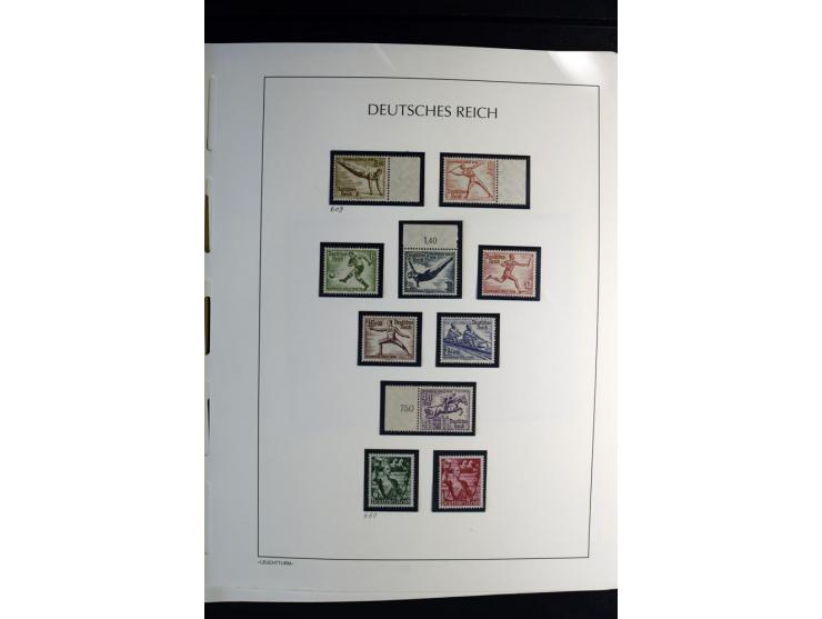1900/45, postfrische und ungebrauchte reichhaltige Sammlung mit guten Werten, Sätzen und Blocks