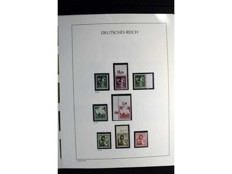 1900/45, postfrische und ungebrauchte reichhaltige Sammlung mit guten Werten, Sätzen und Blocks