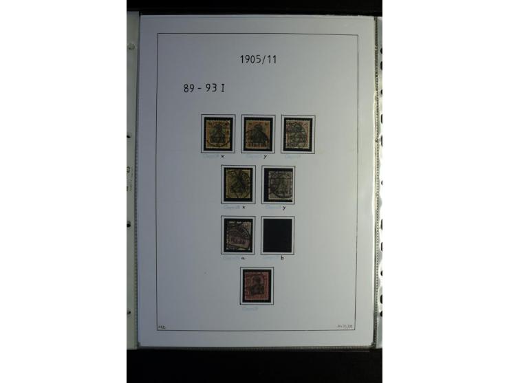 1900/19, Germania, gestempelte Sammlung mit u.a. Mi.-Nr. 66I (Fotoattest Jäschke BPP), 66II-IV, 72c (Fotoattest Jäschke-L. BP