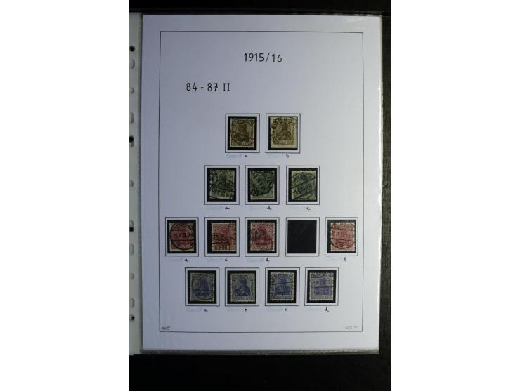 1900/19, Germania, gestempelte Sammlung mit u.a. Mi.-Nr. 66I (Fotoattest Jäschke BPP), 66II-IV, 72c (Fotoattest Jäschke-L. BP