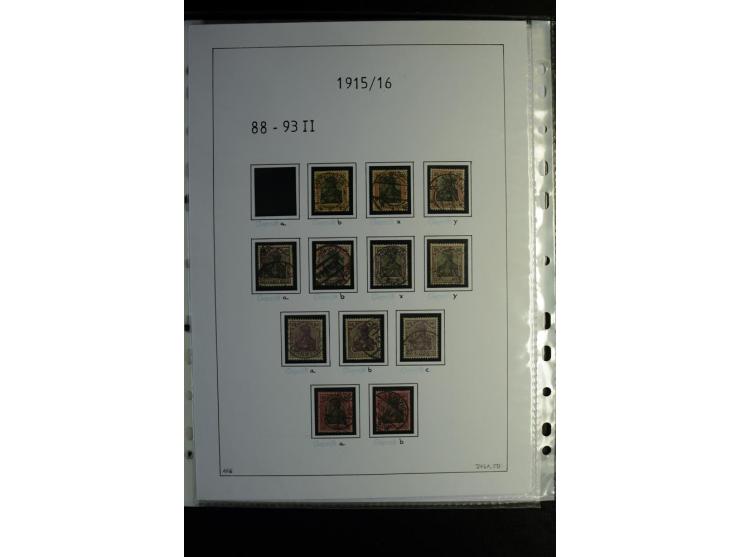1900/19, Germania, gestempelte Sammlung mit u.a. Mi.-Nr. 66I (Fotoattest Jäschke BPP), 66II-IV, 72c (Fotoattest Jäschke-L. BP