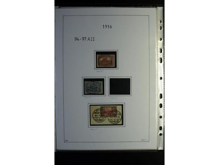 1900/19, Germania, gestempelte Sammlung mit u.a. Mi.-Nr. 66I (Fotoattest Jäschke BPP), 66II-IV, 72c (Fotoattest Jäschke-L. BP