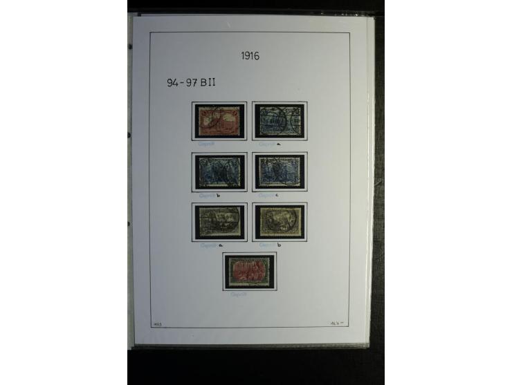 1900/19, Germania, gestempelte Sammlung mit u.a. Mi.-Nr. 66I (Fotoattest Jäschke BPP), 66II-IV, 72c (Fotoattest Jäschke-L. BP