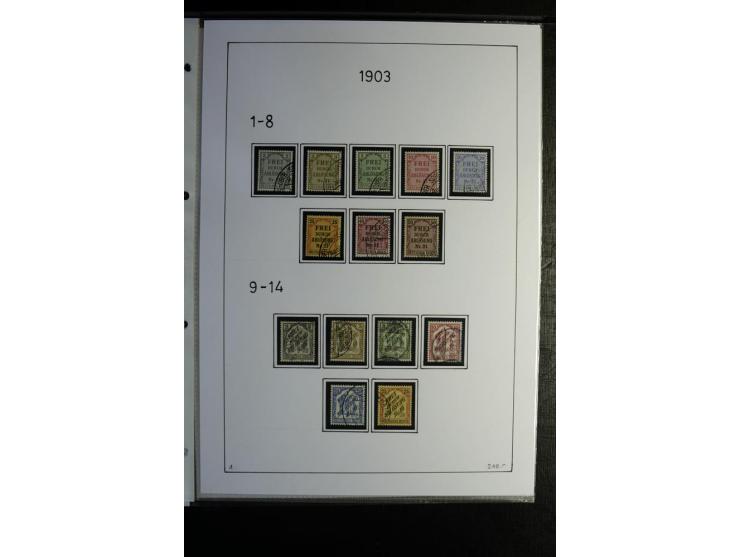 1900/19, Germania, gestempelte Sammlung mit u.a. Mi.-Nr. 66I (Fotoattest Jäschke BPP), 66II-IV, 72c (Fotoattest Jäschke-L. BP