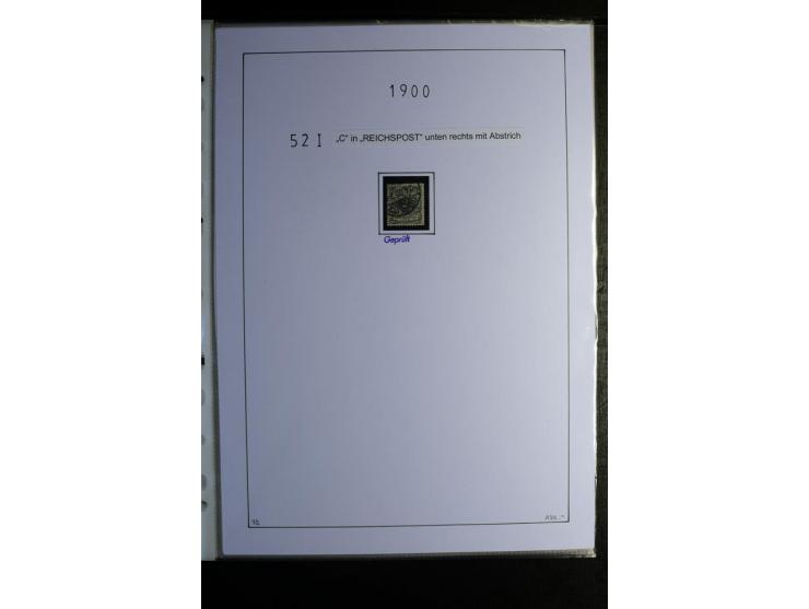 1900/19, Germania, gestempelte Sammlung mit u.a. Mi.-Nr. 66I (Fotoattest Jäschke BPP), 66II-IV, 72c (Fotoattest Jäschke-L. BP