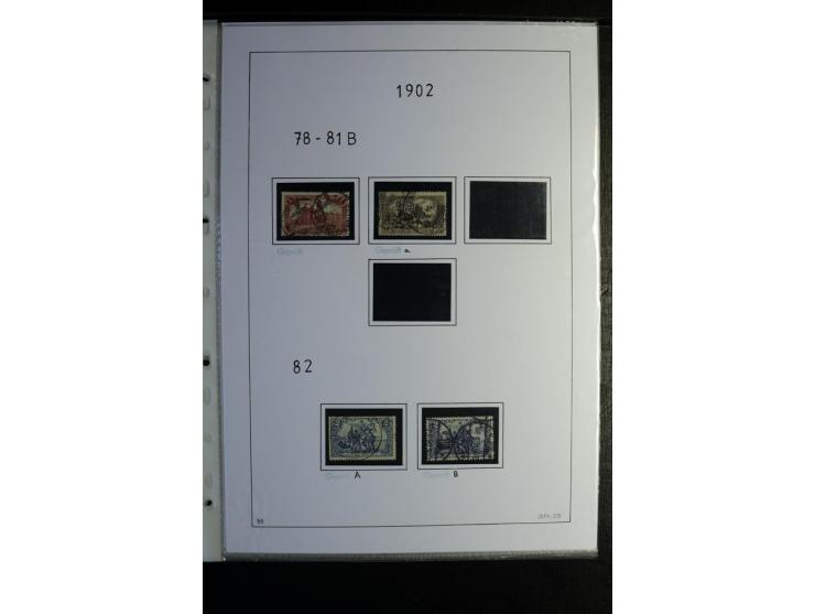 1900/19, Germania, gestempelte Sammlung mit u.a. Mi.-Nr. 66I (Fotoattest Jäschke BPP), 66II-IV, 72c (Fotoattest Jäschke-L. BP