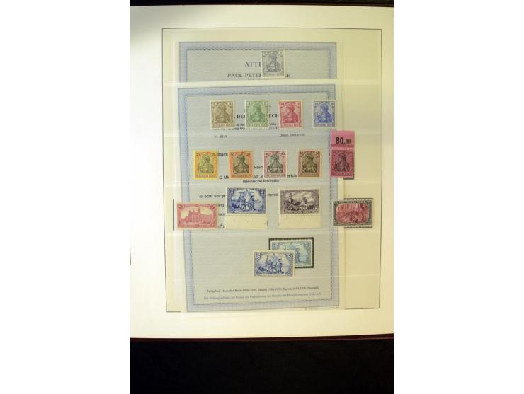 1902/45, postfrische, ungebrauchte und oft zusätzlich gestempelte reichhaltige Sammlung, in den Hauptnummern komplett (IV nur