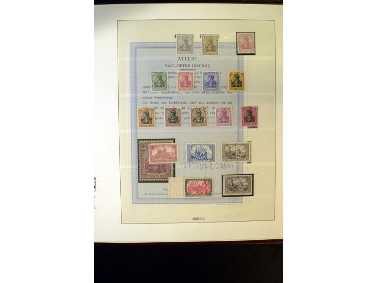 1902/45, postfrische, ungebrauchte und oft zusätzlich gestempelte reichhaltige Sammlung, in den Hauptnummern komplett (IV nur