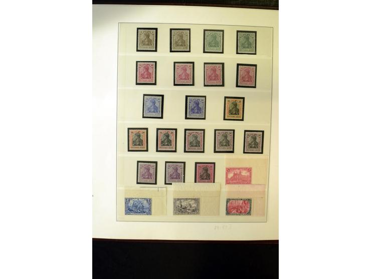1902/45, postfrische, ungebrauchte und oft zusätzlich gestempelte reichhaltige Sammlung, in den Hauptnummern komplett (IV nur