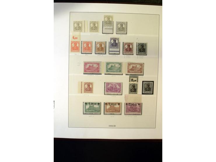 1902/45, postfrische, ungebrauchte und oft zusätzlich gestempelte reichhaltige Sammlung, in den Hauptnummern komplett (IV nur