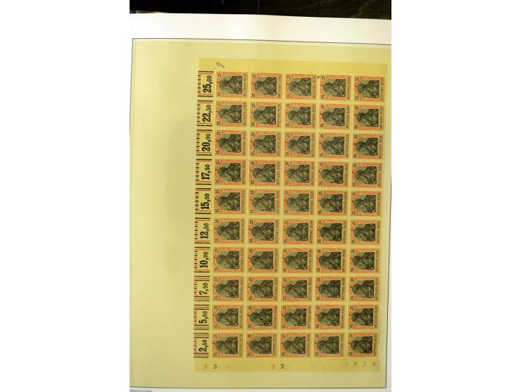 1902/16, Germania Spezialsammlung, postfrisch, ungebraucht und überwiegend gestempelt mit zusätzlich Briefstücken und Briefen