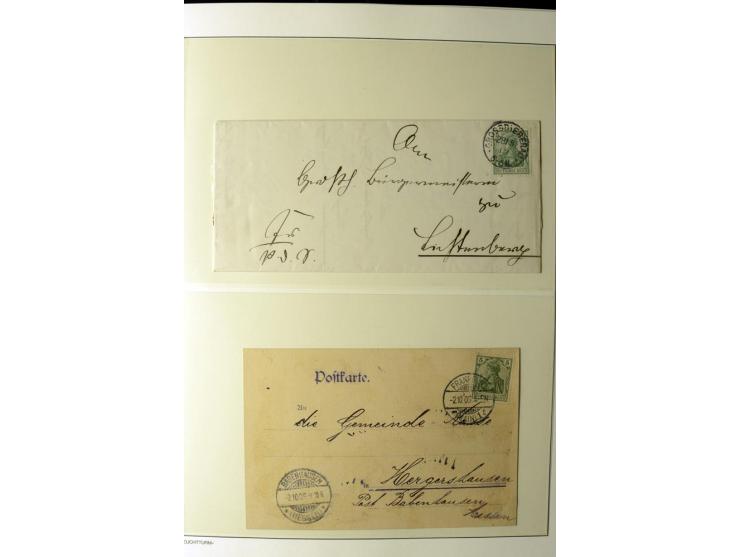 1902/16, Germania Spezialsammlung, postfrisch, ungebraucht und überwiegend gestempelt mit zusätzlich Briefstücken und Briefen