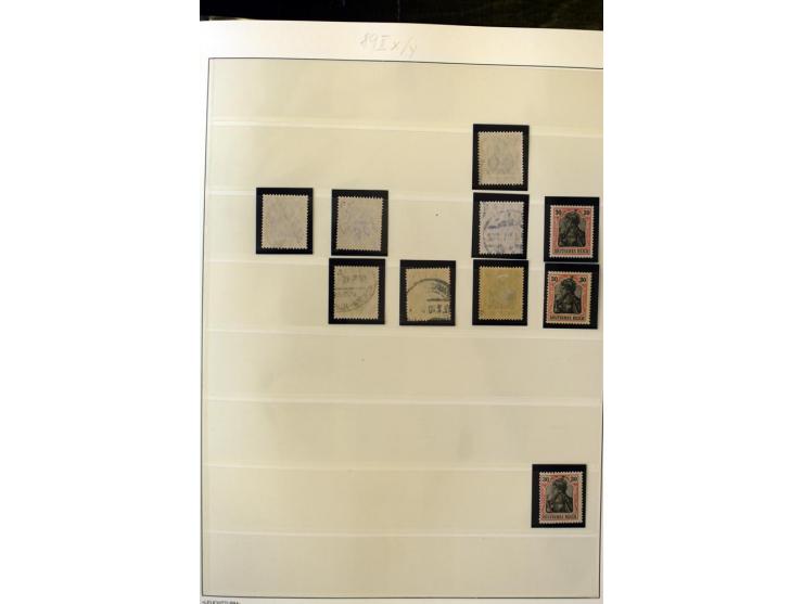 1902/16, Germania Spezialsammlung, postfrisch, ungebraucht und überwiegend gestempelt mit zusätzlich Briefstücken und Briefen