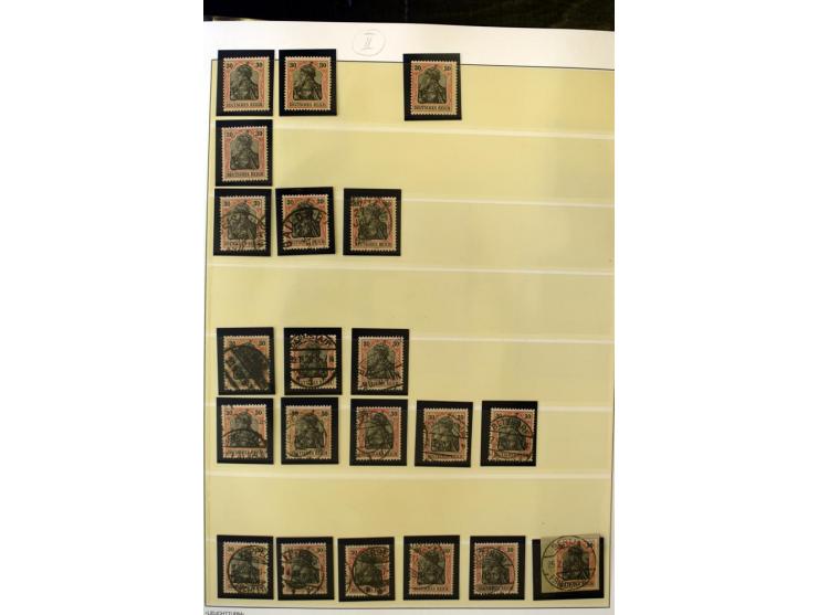 1902/16, Germania Spezialsammlung, postfrisch, ungebraucht und überwiegend gestempelt mit zusätzlich Briefstücken und Briefen