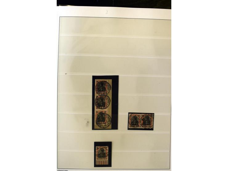 1902/16, Germania Spezialsammlung, postfrisch, ungebraucht und überwiegend gestempelt mit zusätzlich Briefstücken und Briefen