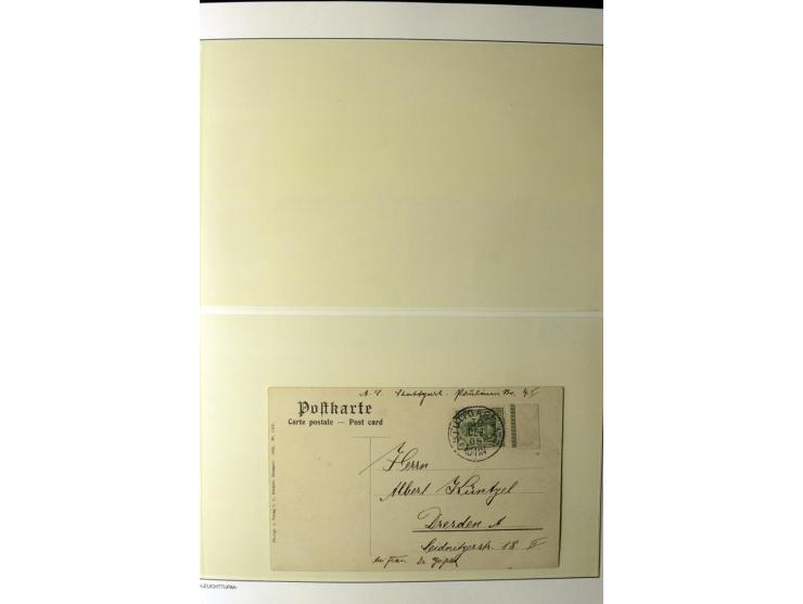 1902/16, Germania Spezialsammlung, postfrisch, ungebraucht und überwiegend gestempelt mit zusätzlich Briefstücken und Briefen