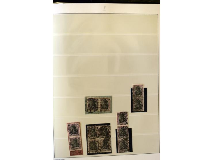 1902/16, Germania Spezialsammlung, postfrisch, ungebraucht und überwiegend gestempelt mit zusätzlich Briefstücken und Briefen