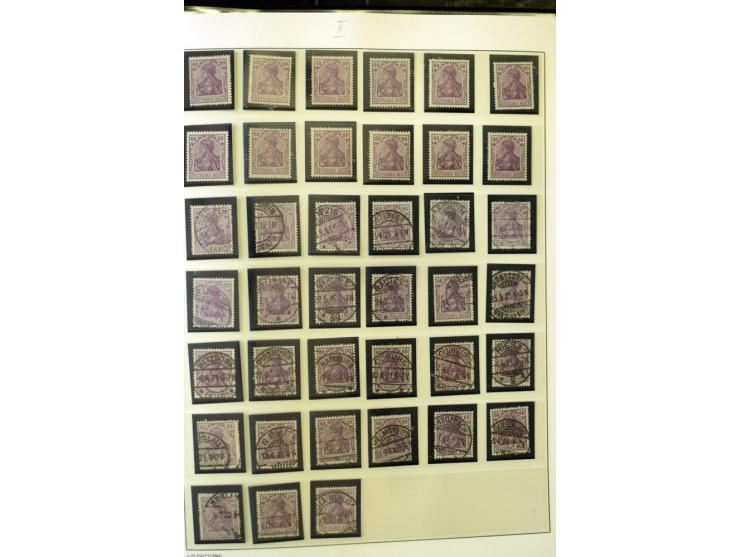 1902/16, Germania Spezialsammlung, postfrisch, ungebraucht und überwiegend gestempelt mit zusätzlich Briefstücken und Briefen